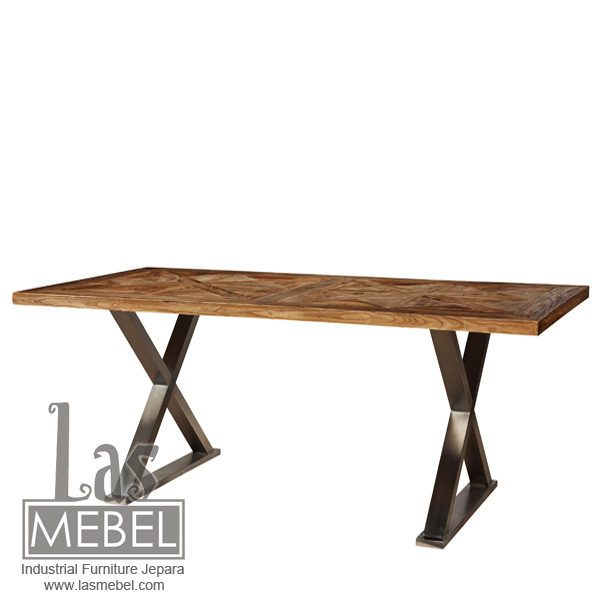 dining-table-meja-makan-kaki-silang-model-rustic-industrial-furniture-jepara-mebel-kayu-kaki-besi-powder-coating-metal-wood-las-mebel-jepara